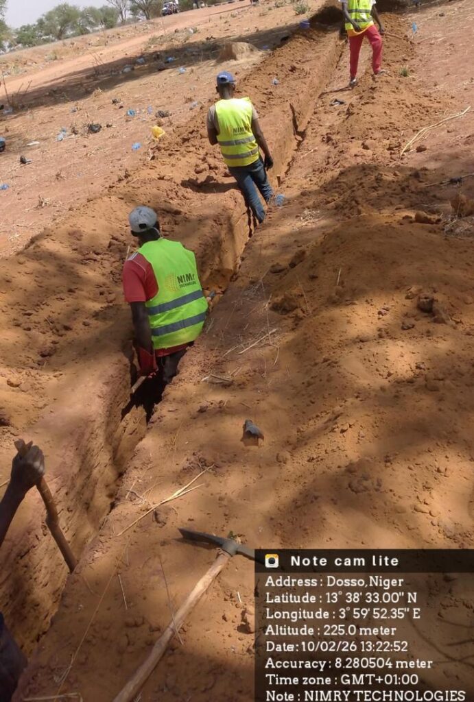 Tirage de fibre optique axe Dosso–Doutchi 193km
